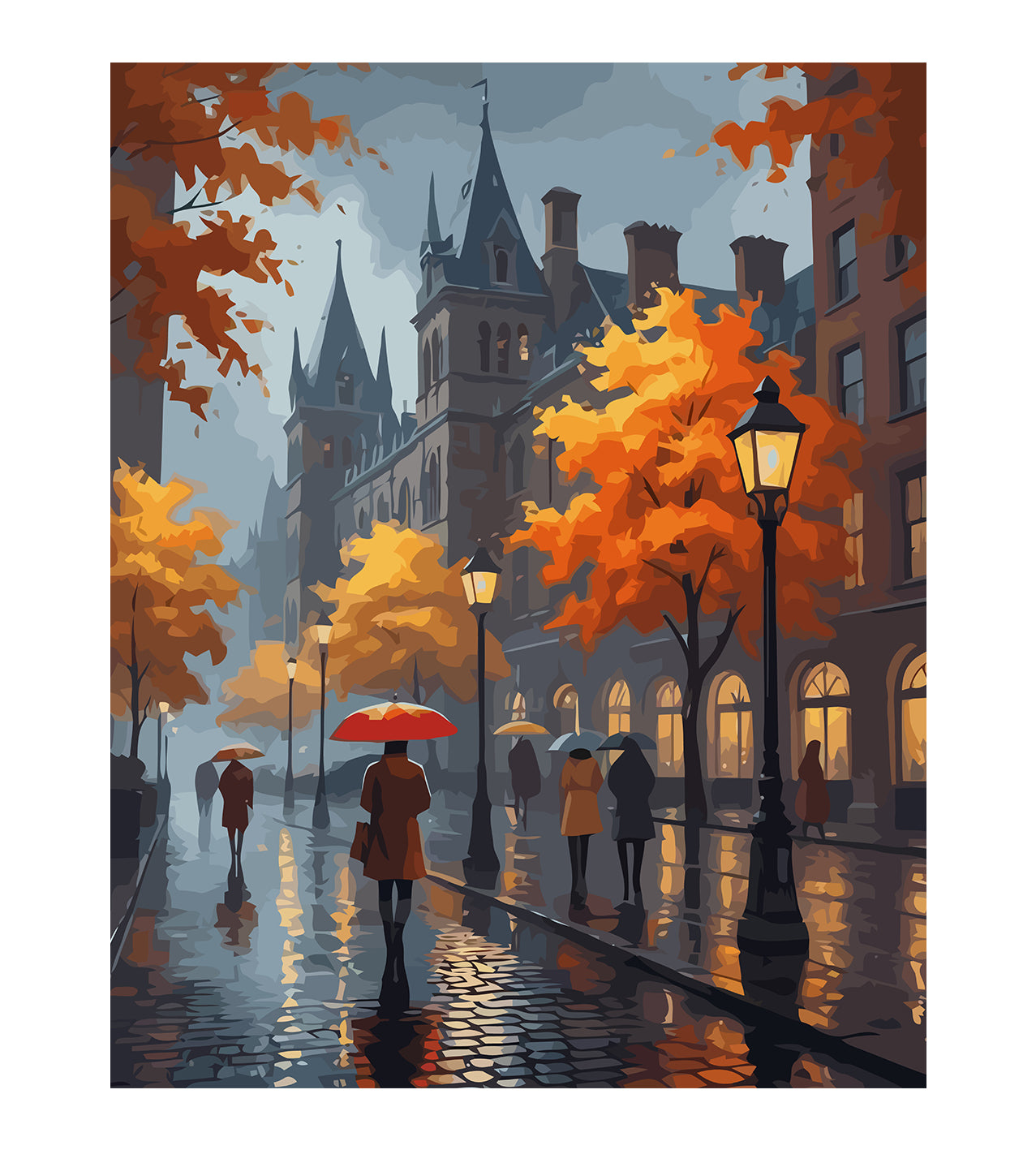 Set Pictură pe numere – Toamnă în Oraș 6121