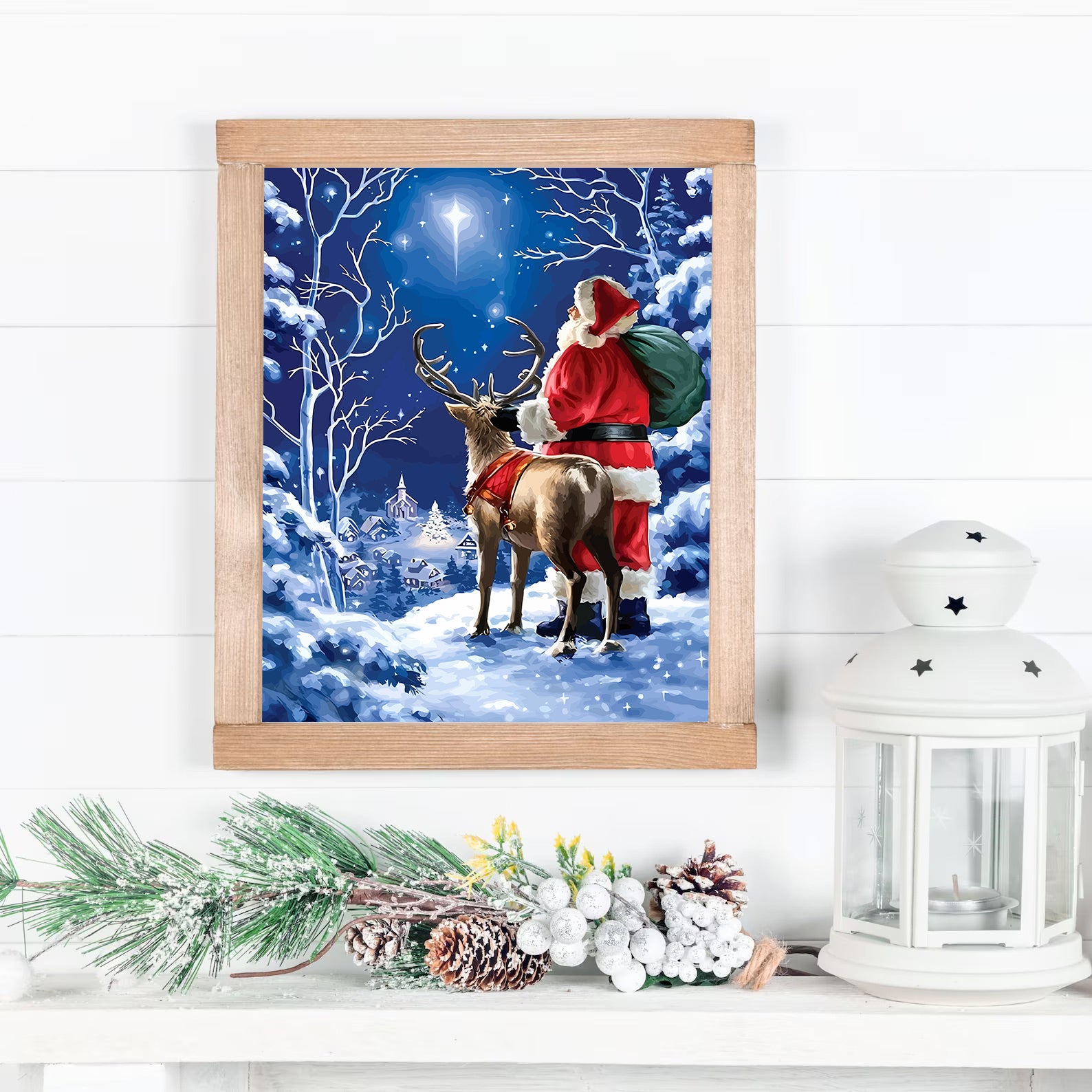 Set Pictură pe numere – Rudolf Și Moș Crăciun 6124