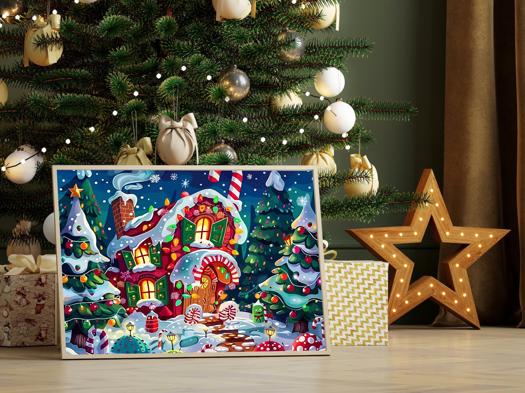 Set Pictură pe numere – Atmosferă De Crăciun 6125