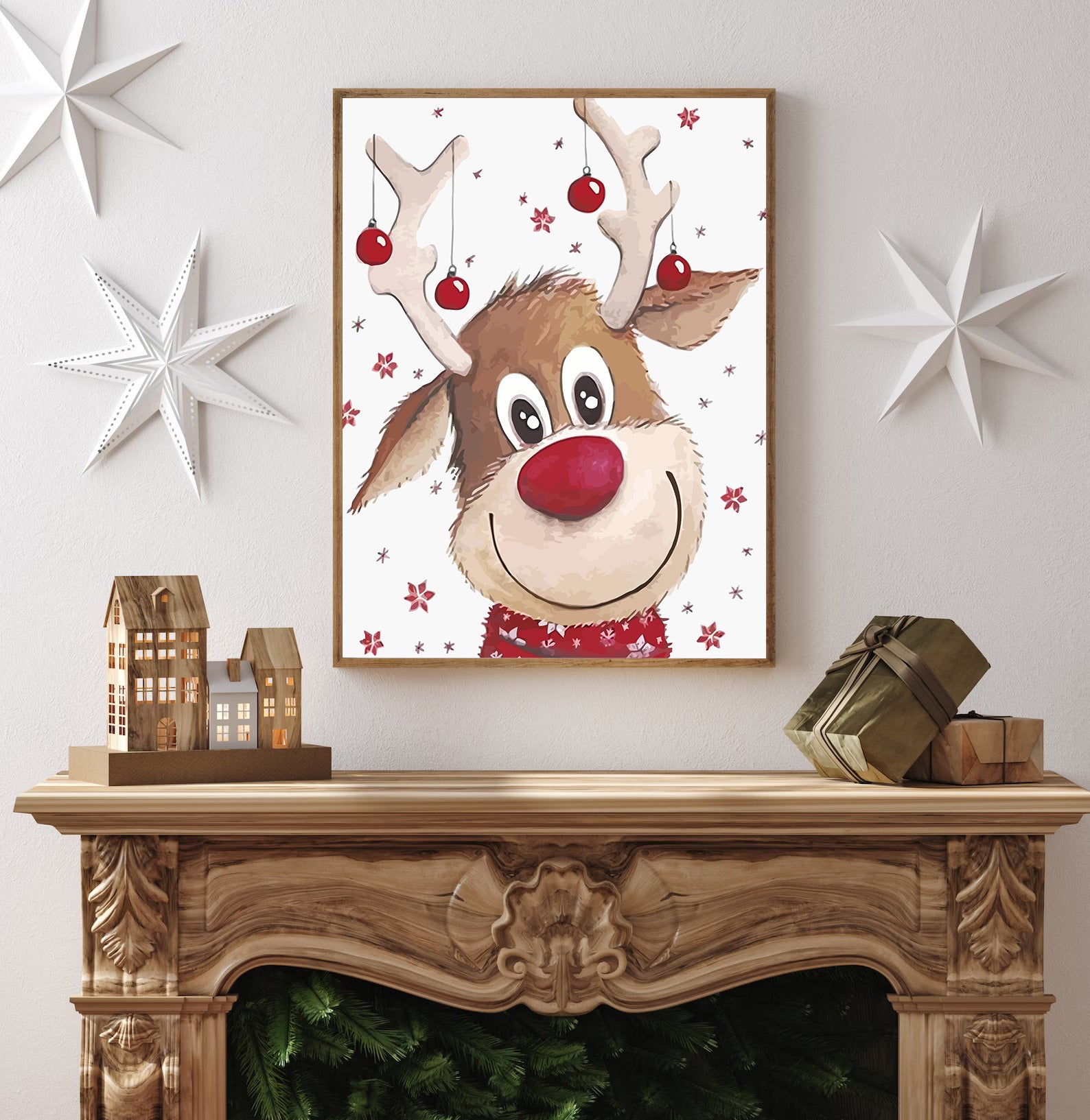 Set Pictură pe numere – Renul Rudolf 6128