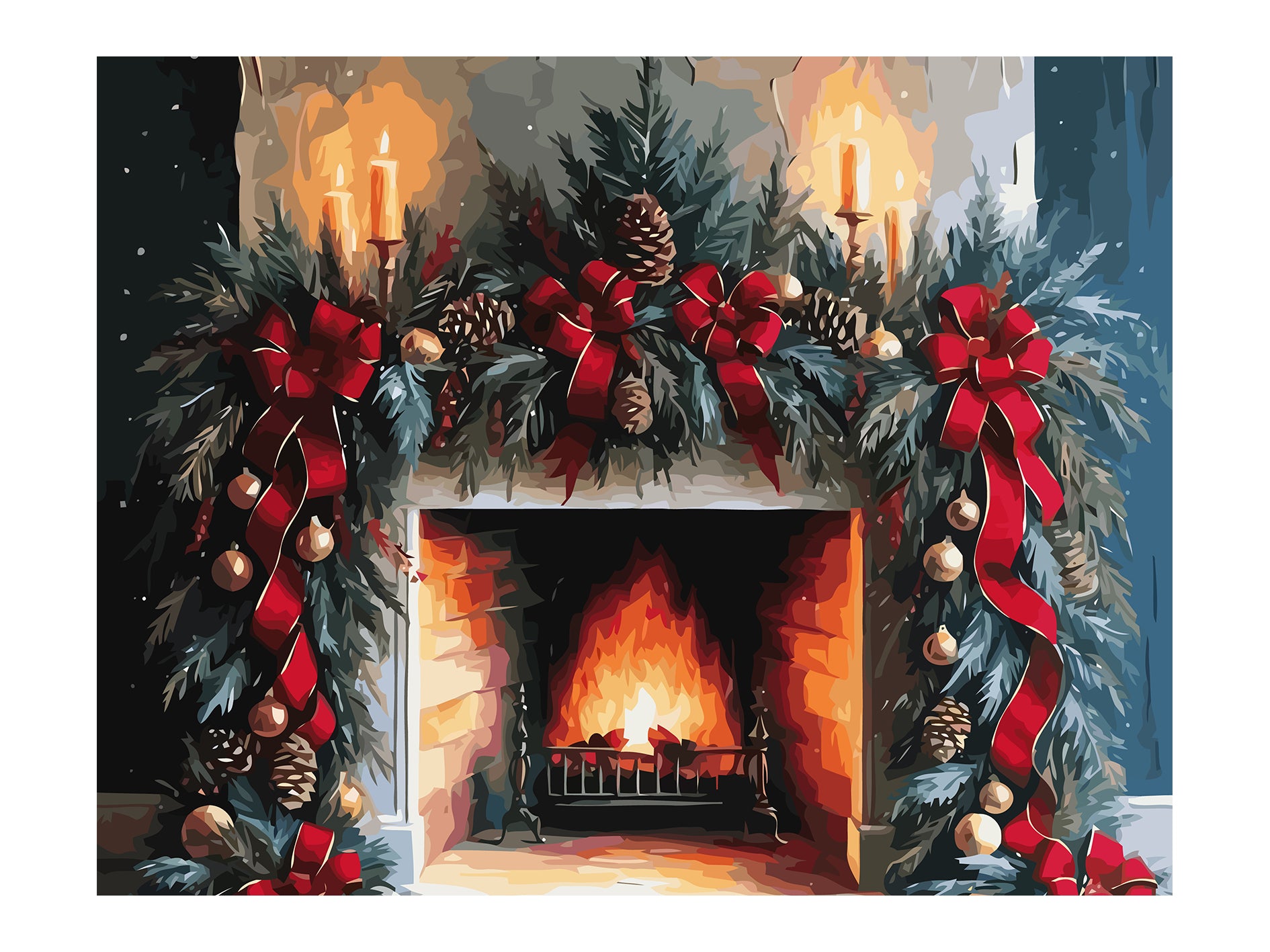 Set Pictură pe numere – Atmosferă De Iarnă 6136