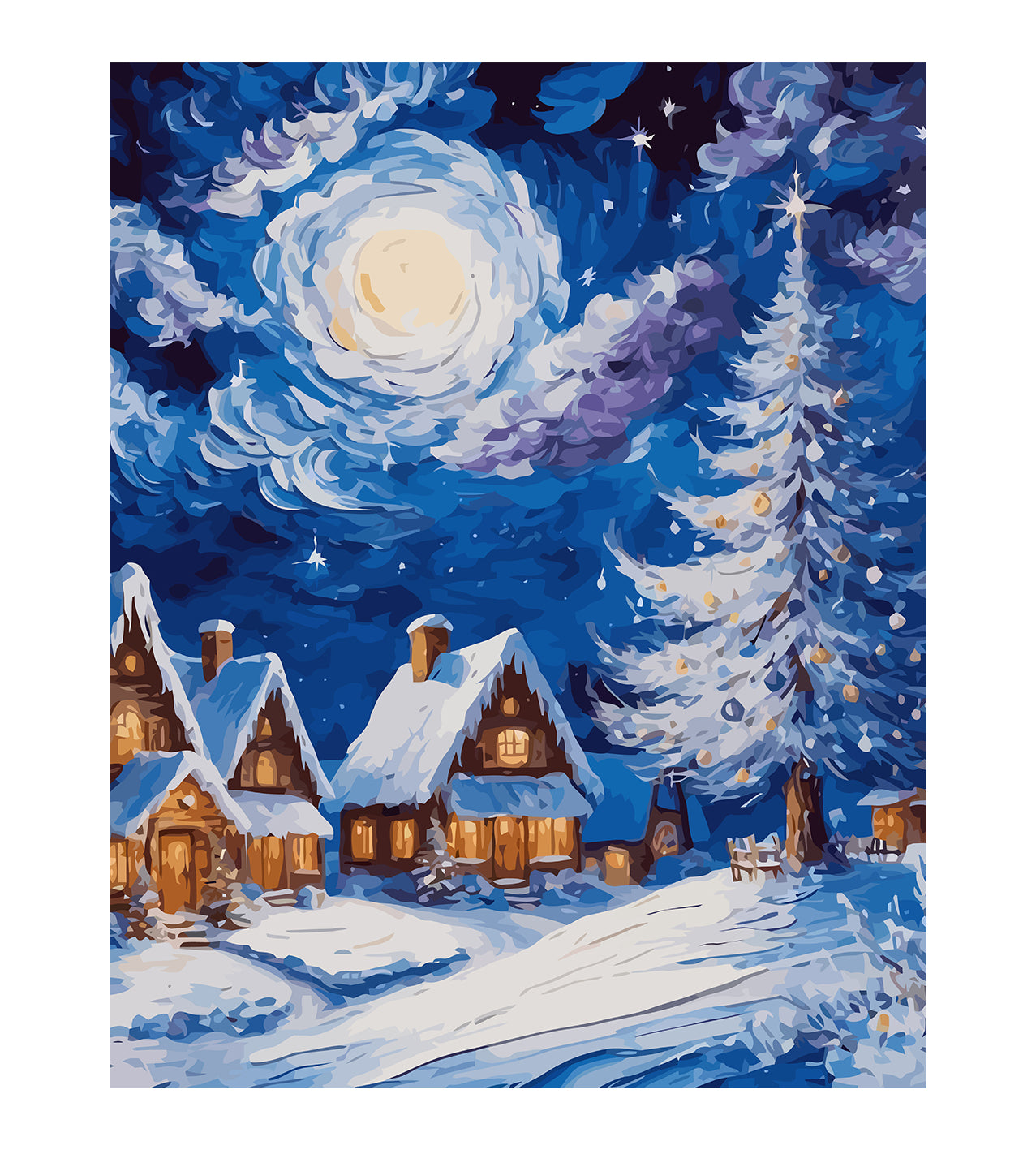 Set Pictură pe numere – Peisaj De Iarnă 6140