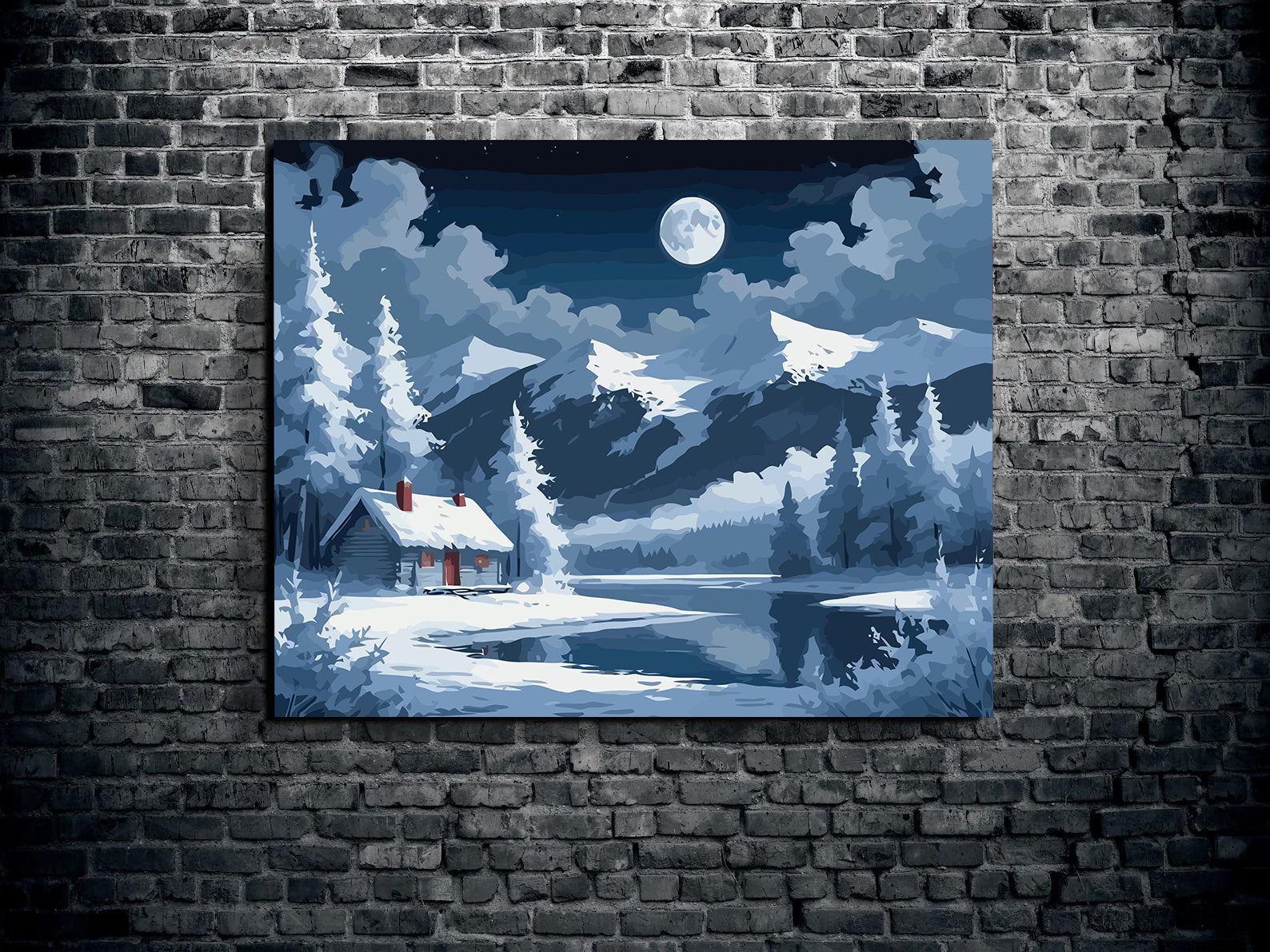 Set Pictură pe numere – Peisaj De Iarnă 6141