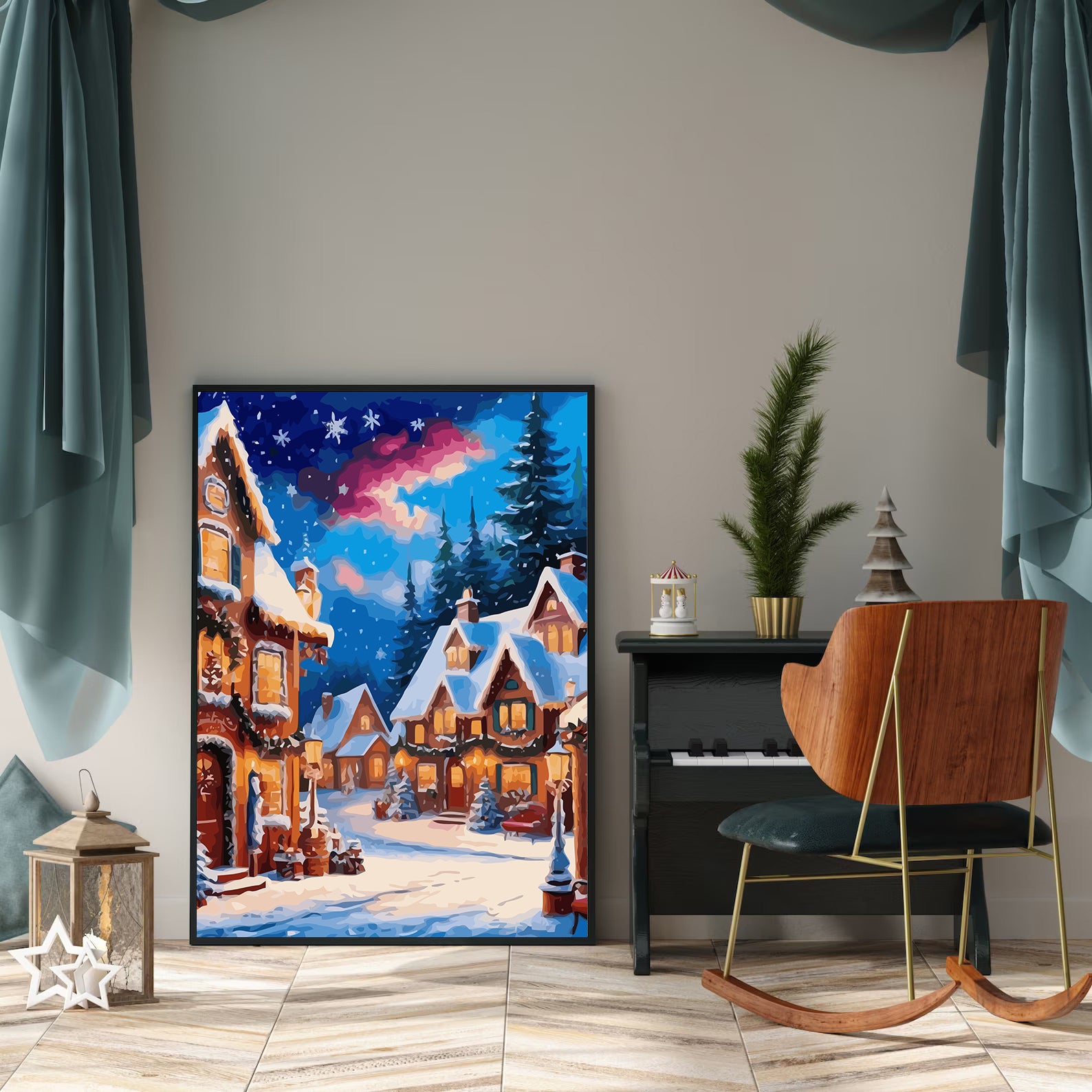 Set Pictură pe numere – Iarna În Oraș 6148