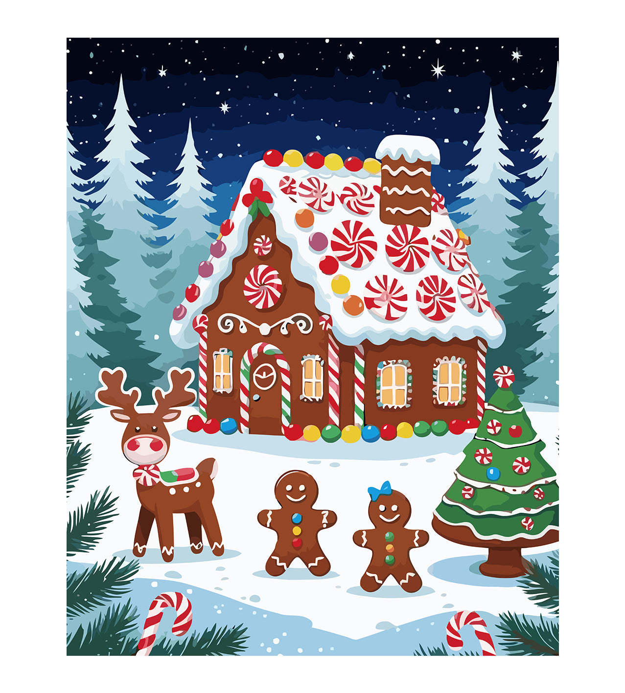 Set Pictură pe numere – Căsuță Din Tartă Dulce 6149