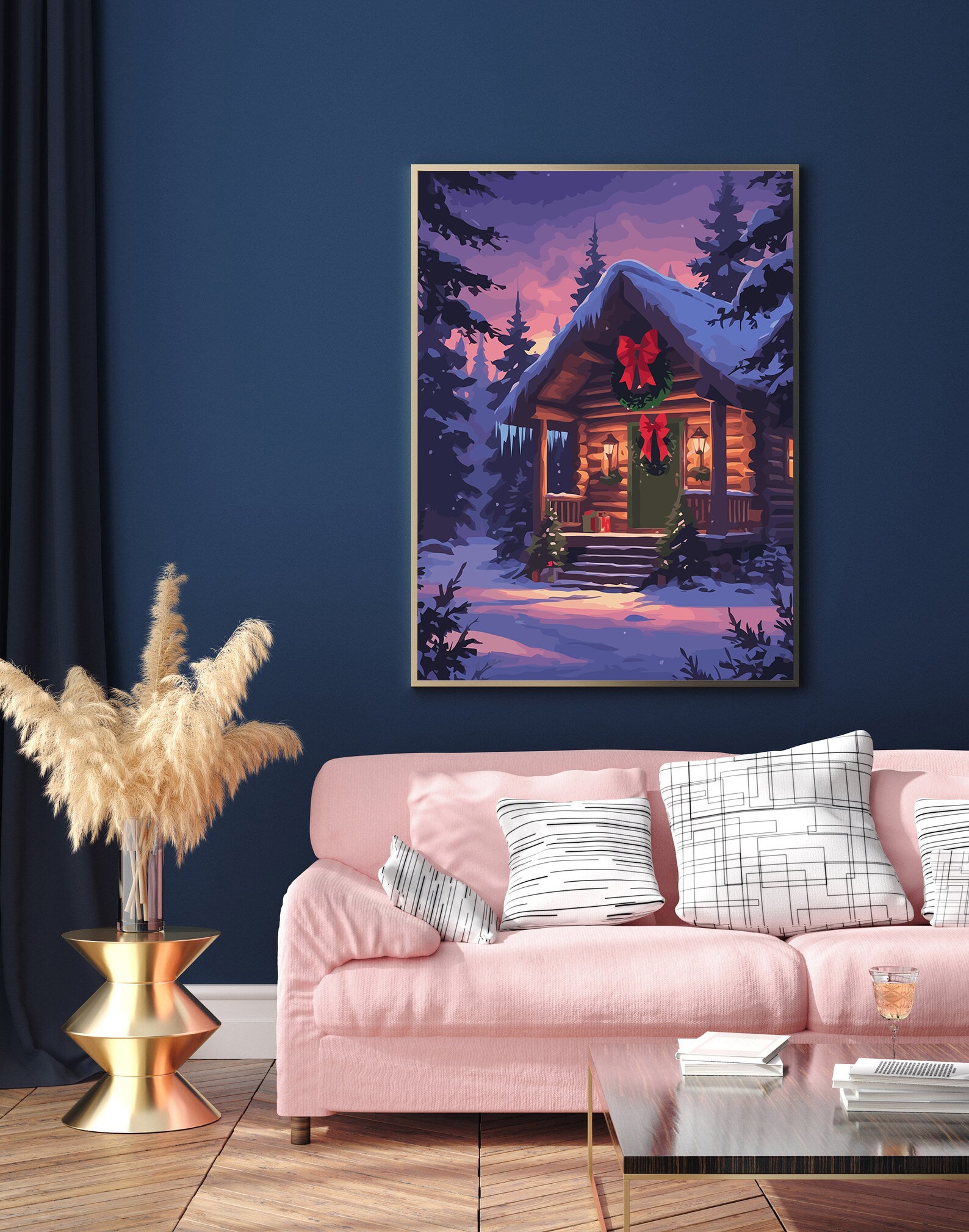 Set Pictură pe numere – Căsuță Decorată De Sărbători 6157