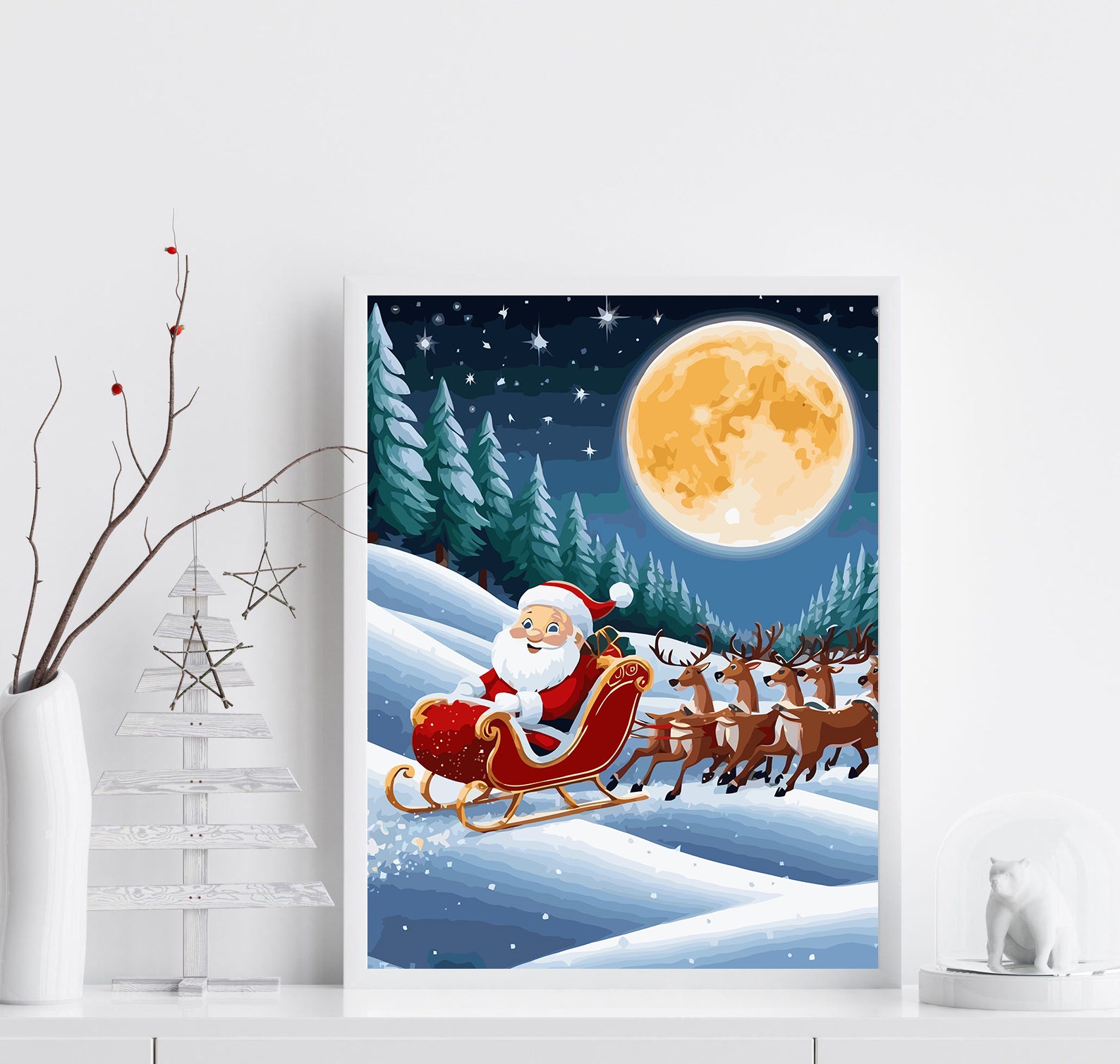 Set Pictură pe numere – Sania Lui Moș Crăciun 6168