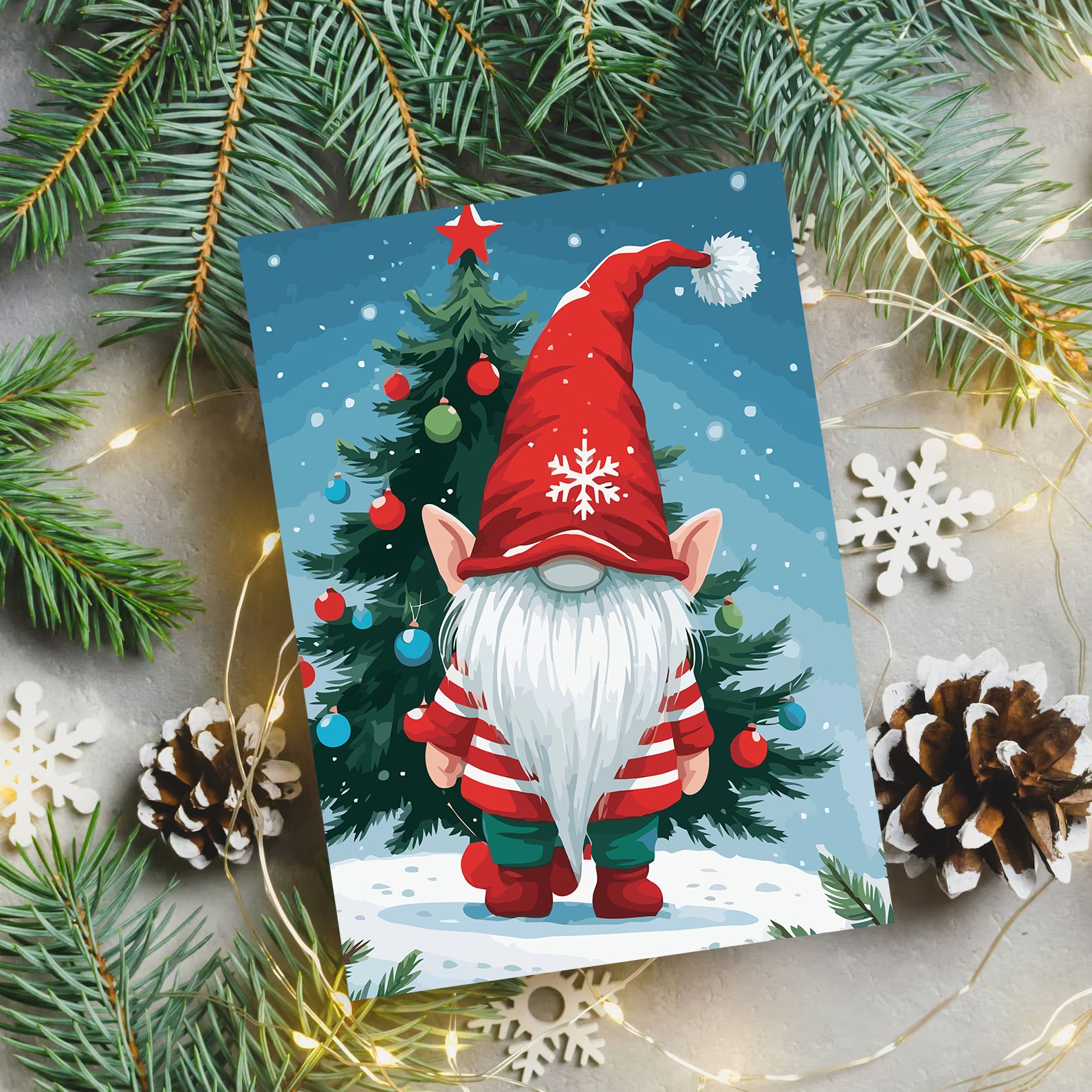 Set Pictură pe numere – Spiriduș De Crăciun 6191