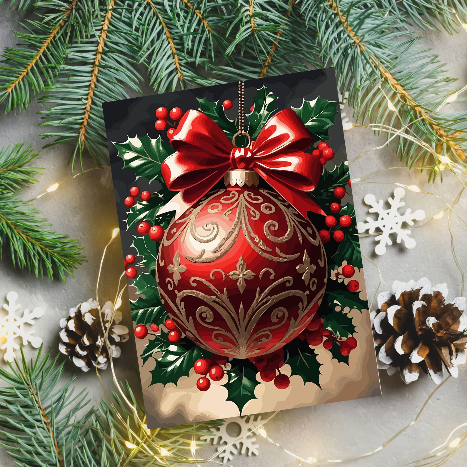 Set Pictură pe numere – Decorațiuni De Crăciun 6202