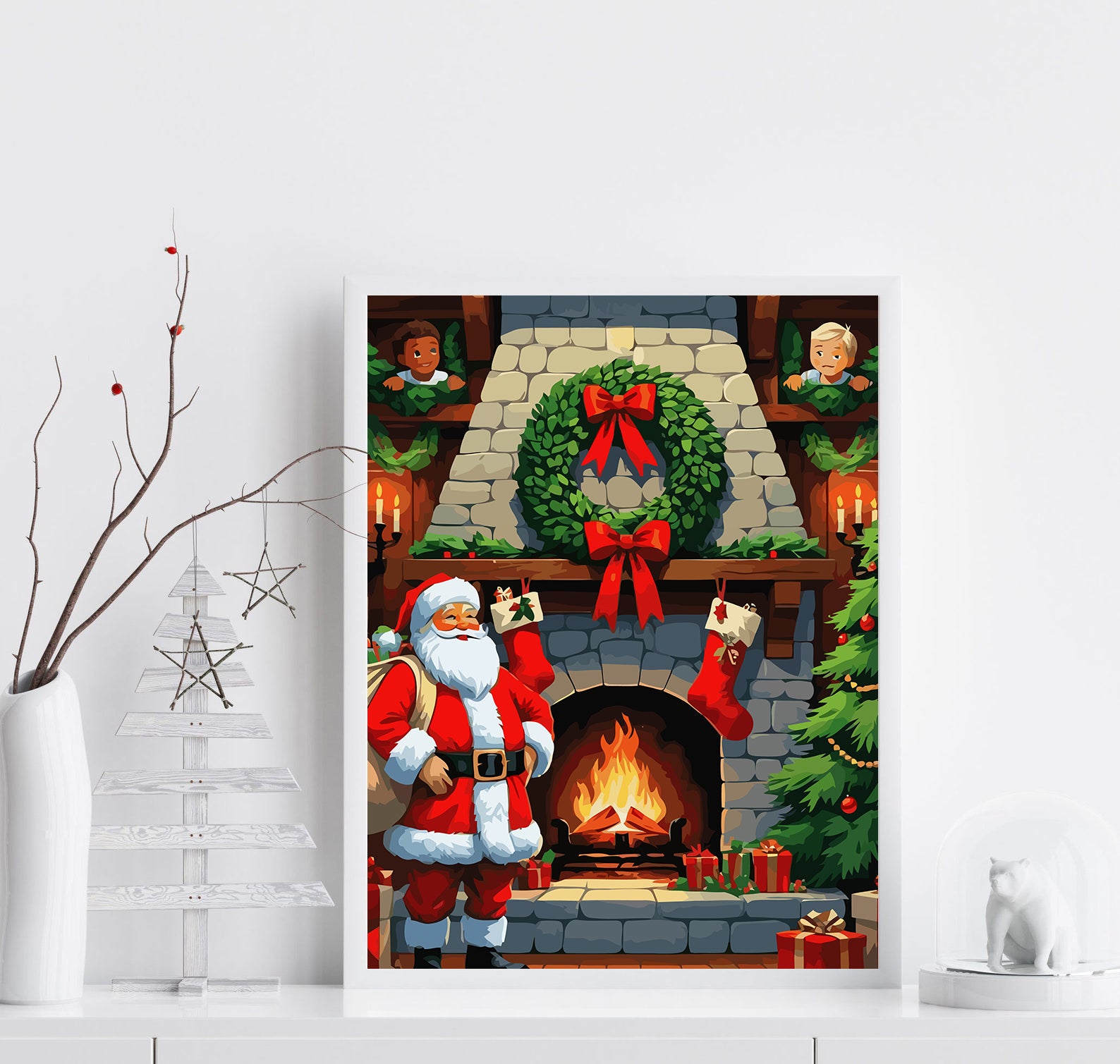 Set Pictură pe numere – Moș Crăciun 6206