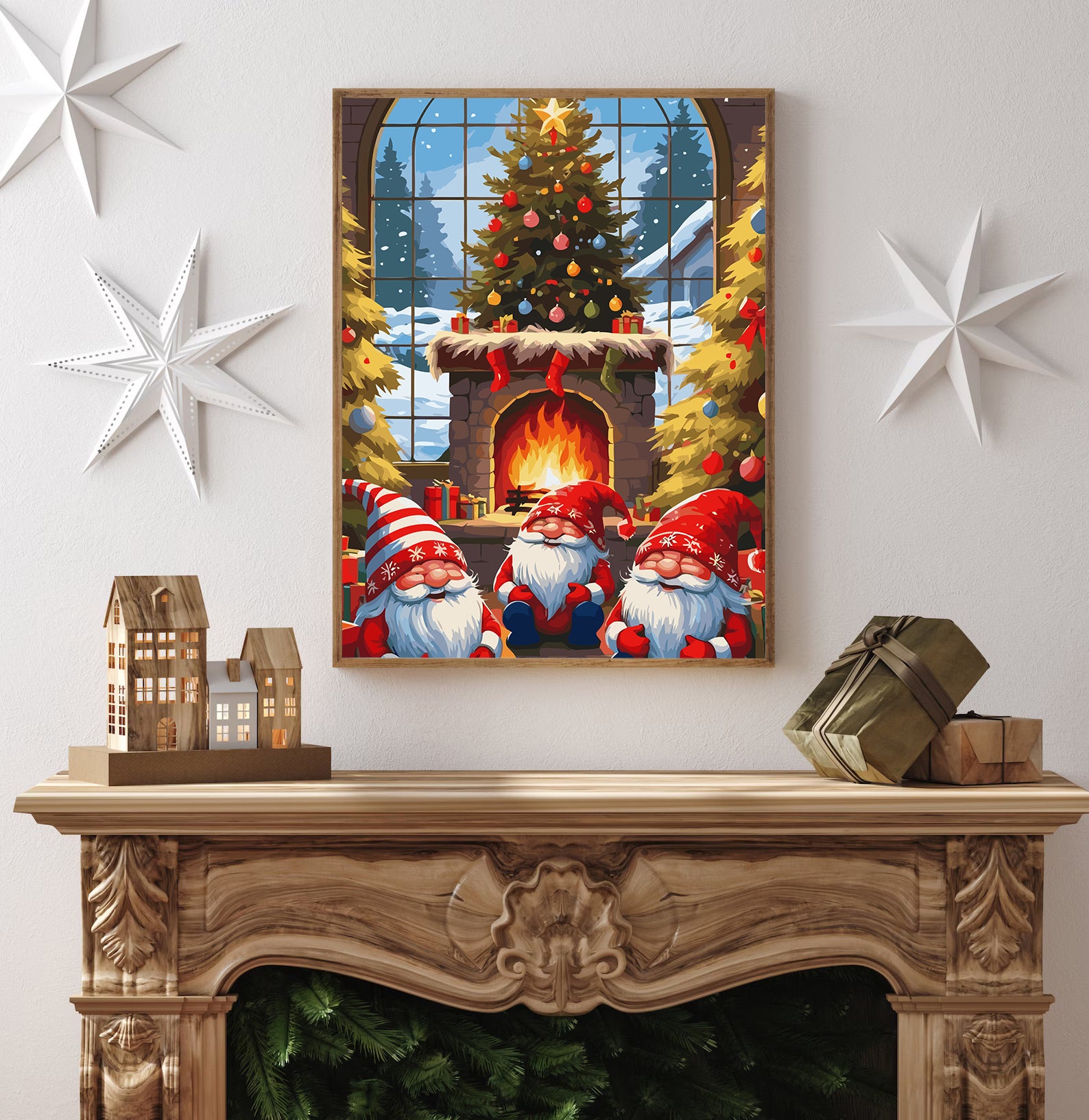 Set Pictură pe numere – Elfi De Crăciun 6207