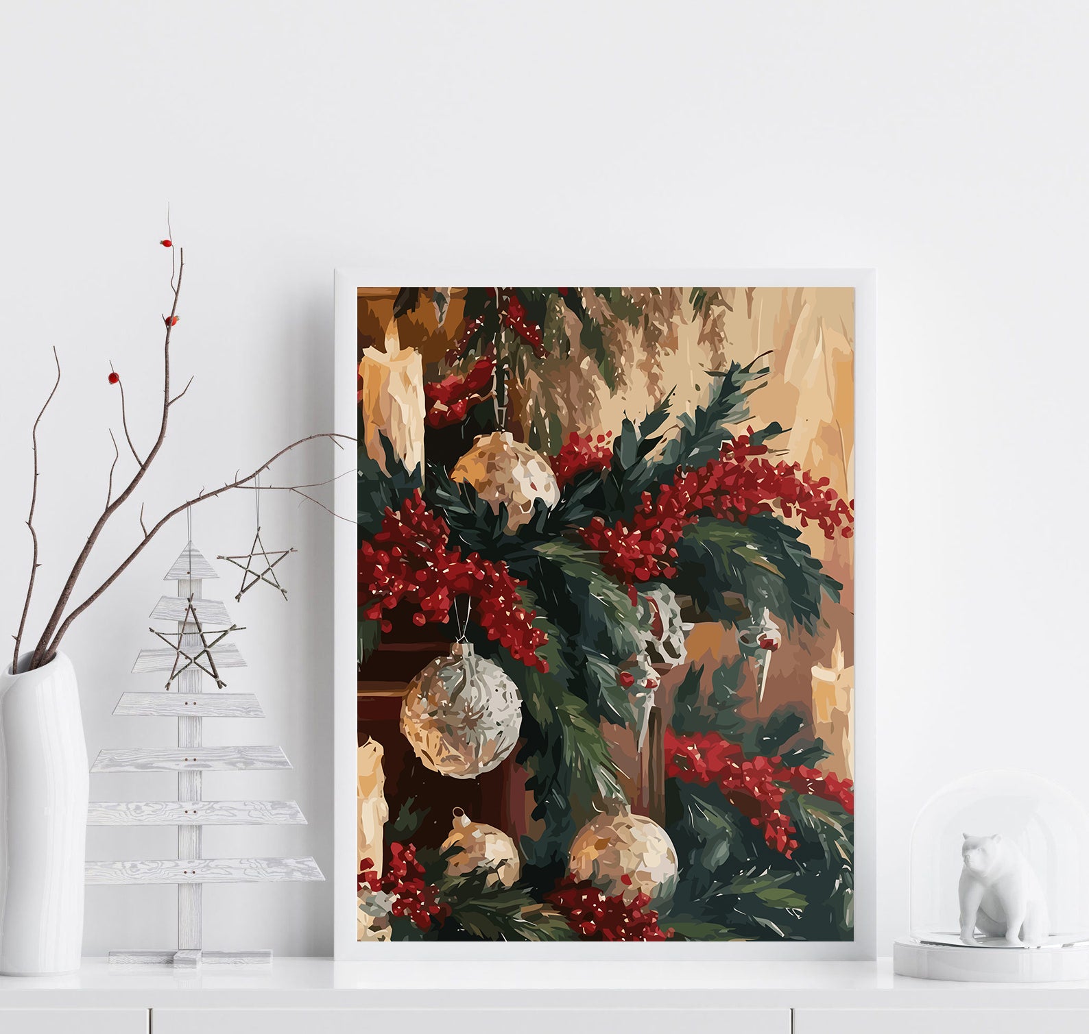 Set Pictură pe numere – Decorațiuni De Crăciun 6214