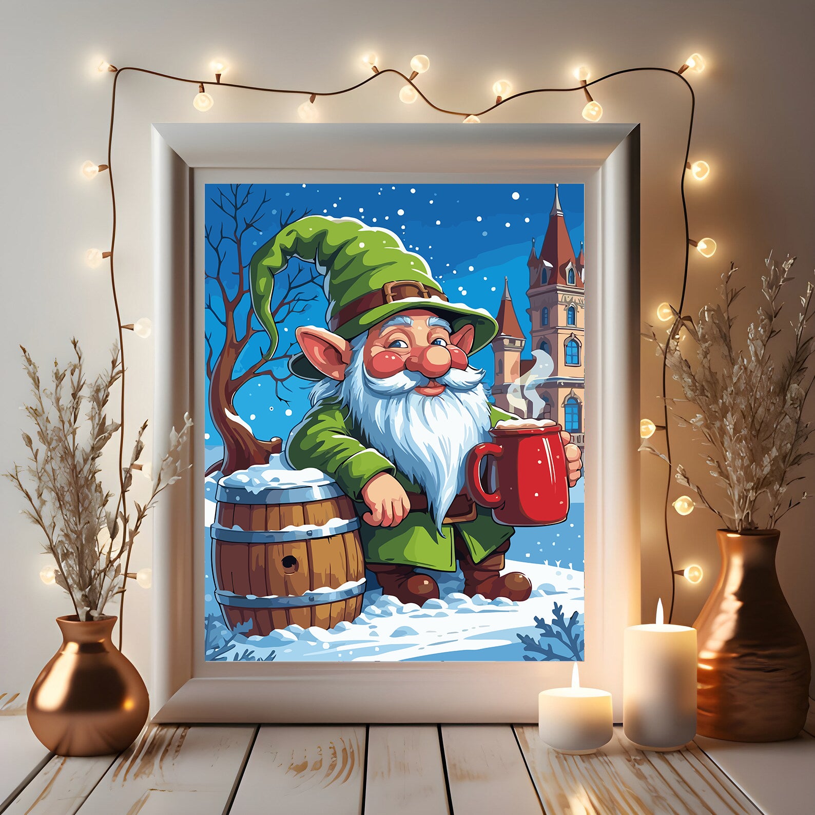 Set Pictură pe numere – Spiriduș De Crăciun 6216