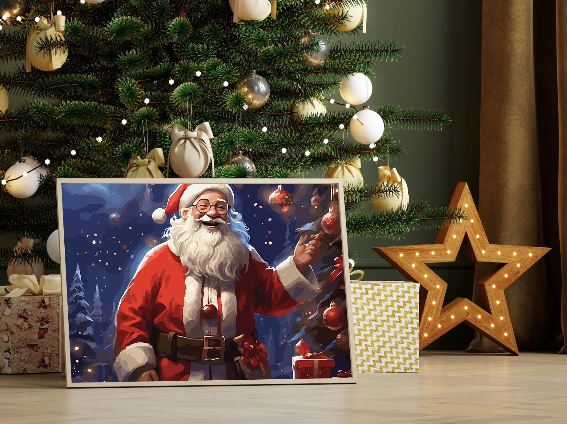 Set Pictură pe numere – Moș Crăciun 6225