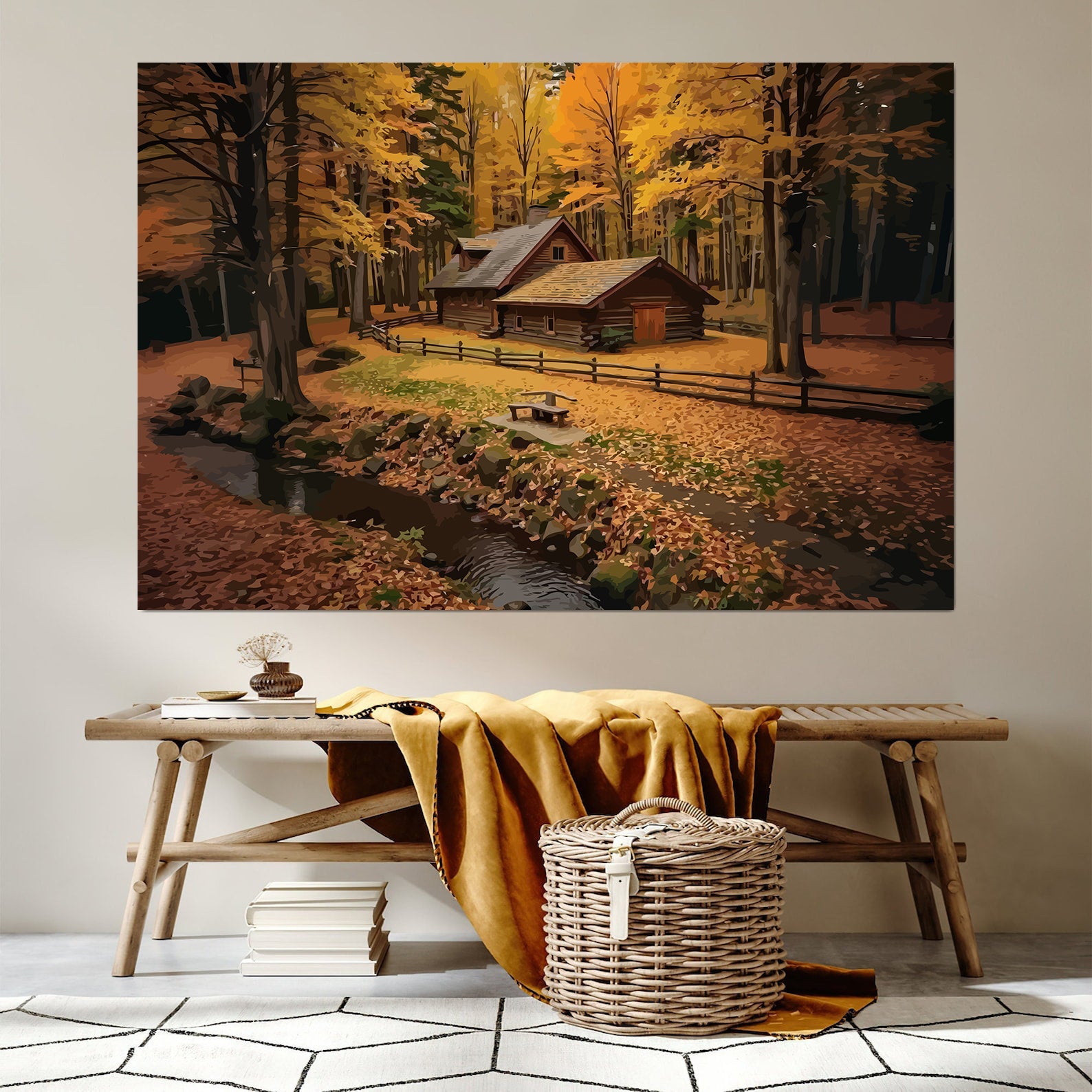 Set Pictură pe numere - Peisaj de Toamnă 6238