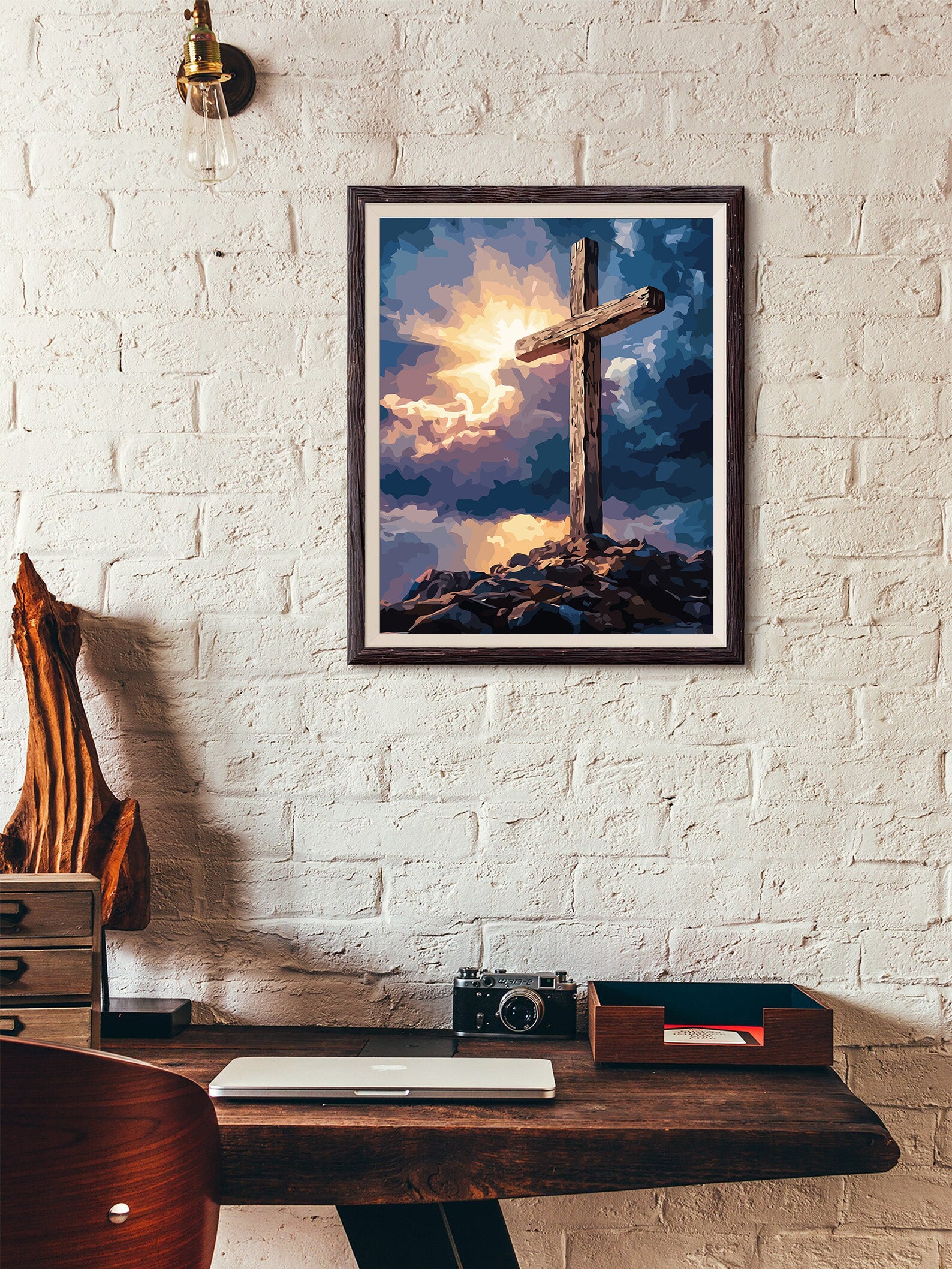 Set Pictură pe numere – Crucea Pe Stâncă 6252