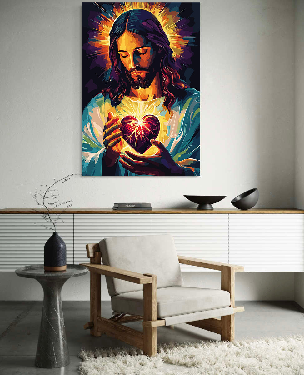Set Pictură pe numere – Inima Sacră A Lui Isus 6262
