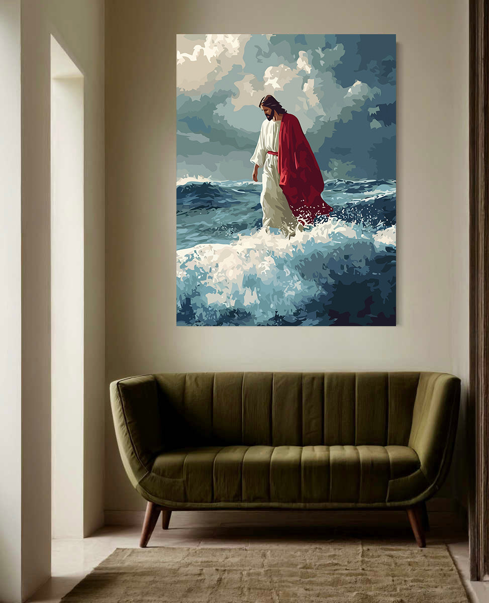 Set Pictură pe numere – Mersul Lui Isus Pe Apă 6283