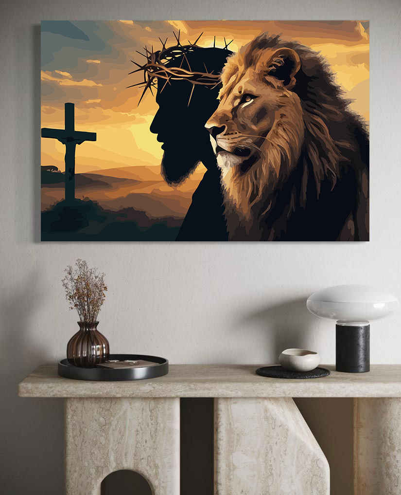 Set Pictură pe numere – Leul Și Crucea 6296