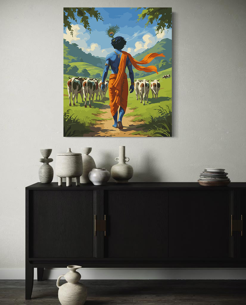 Set Pictură pe numere – Krishna Cu Văcile 6299