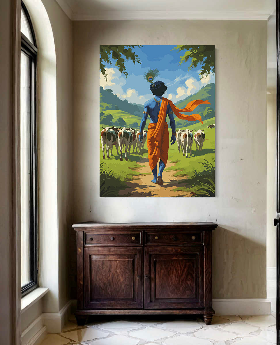 Set Pictură pe numere – Krishna Cu Văcile 6299