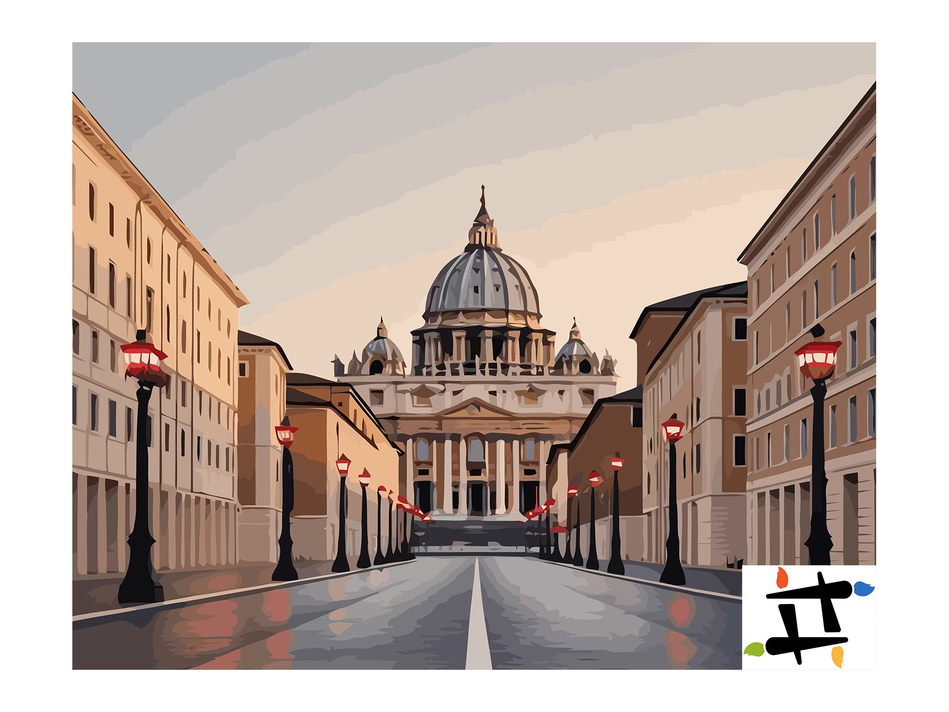 Set Pictură pe numere – Drumul Către Vatican 6301