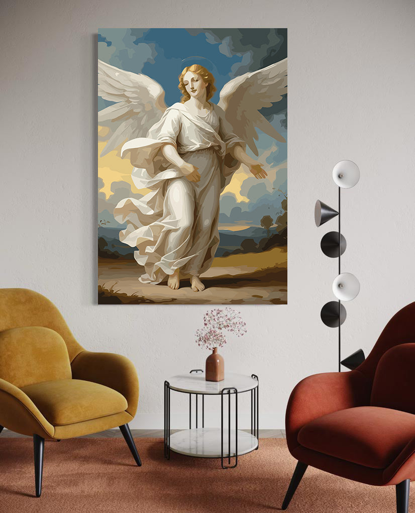 Pictura pe Numere – inger Ceresc in Robe Albe 6304