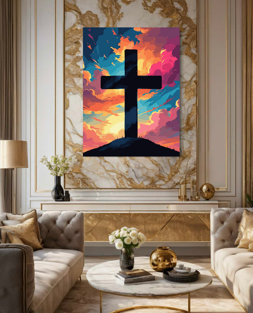 Set Pictură pe numere – Cruce La Apus 6330