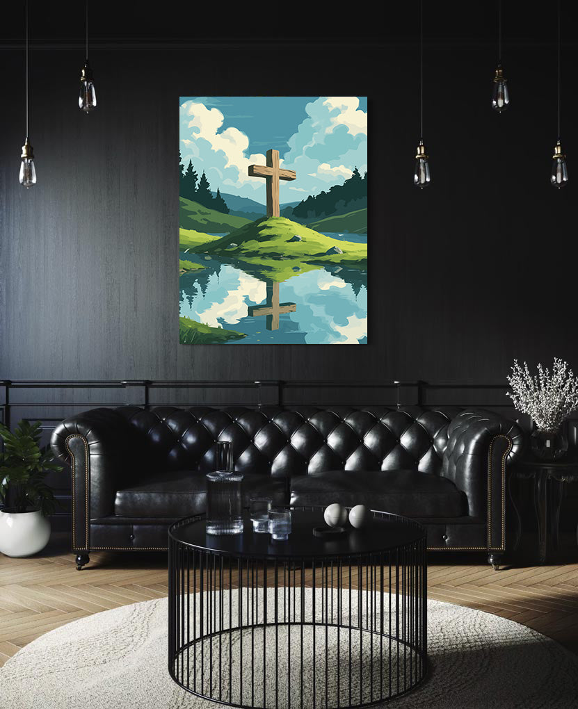 Set Pictură pe numere – Cruce Pe Vârful Dealului 6344