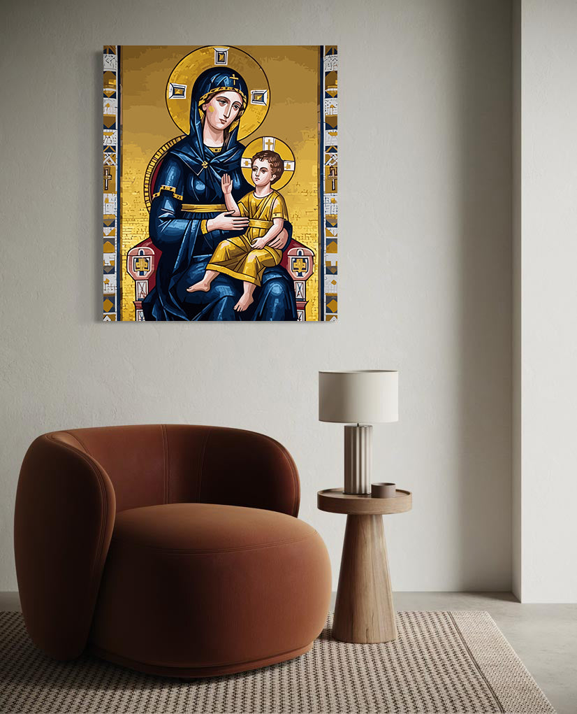 Set Pictură pe numere – Fecioara Maria Cu Pruncul Iisus 6371