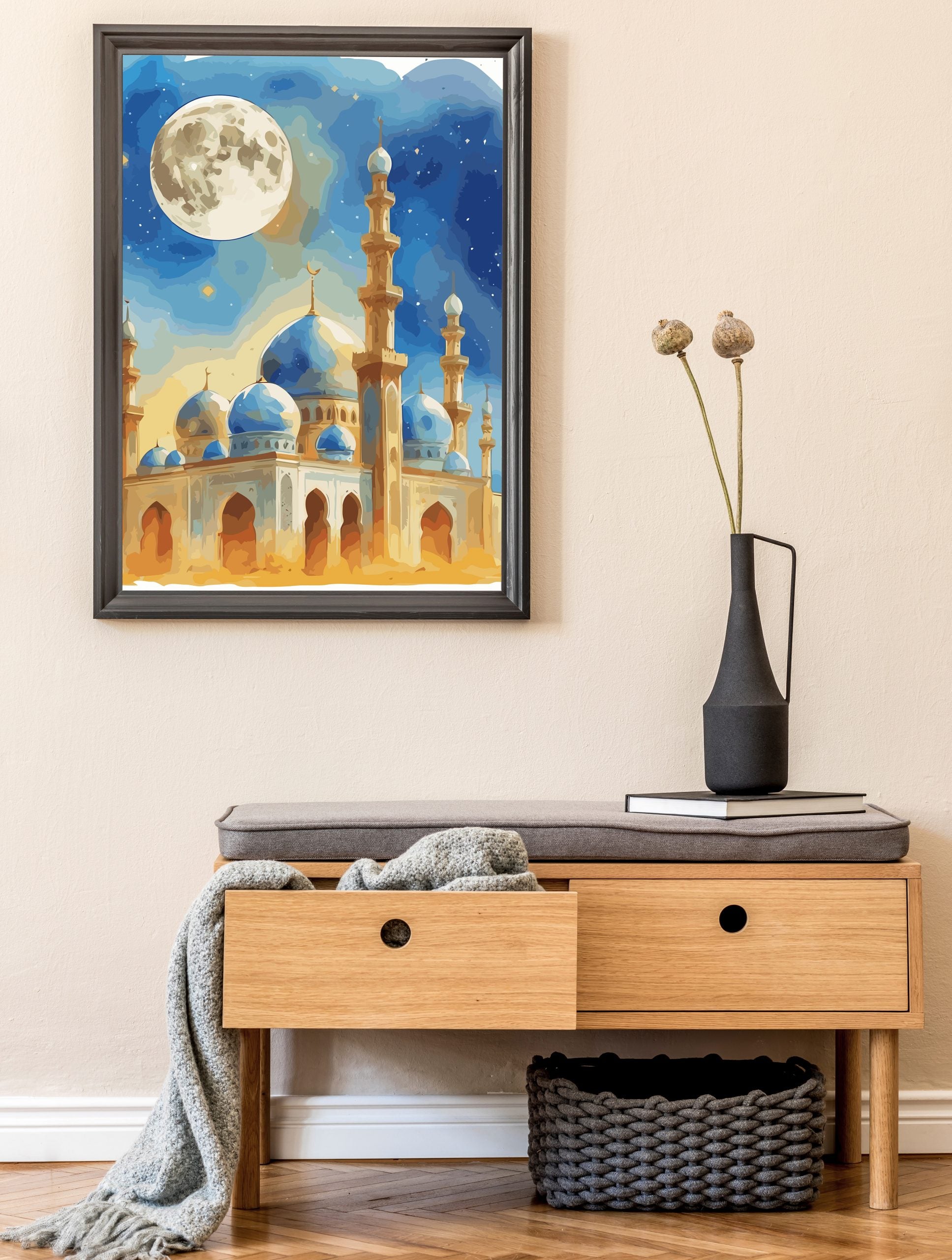 Set Pictură pe numere – Moschee Sub Lună Plină 6372