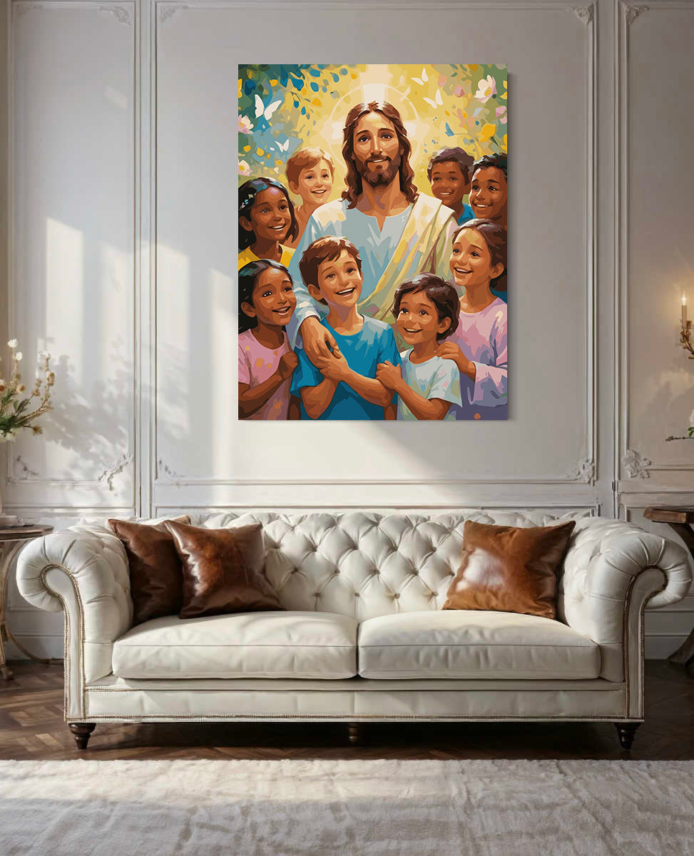 Set Pictură pe numere – Iisus Hristos Și Copiii 6373