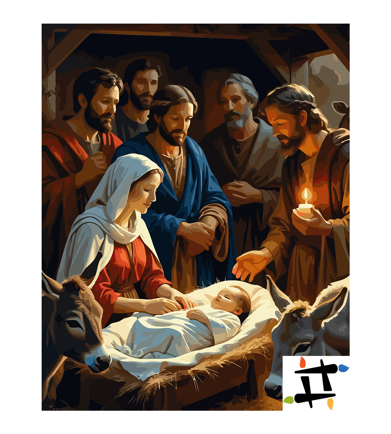 Set Pictură pe numere – Nașterea Domnului 6392