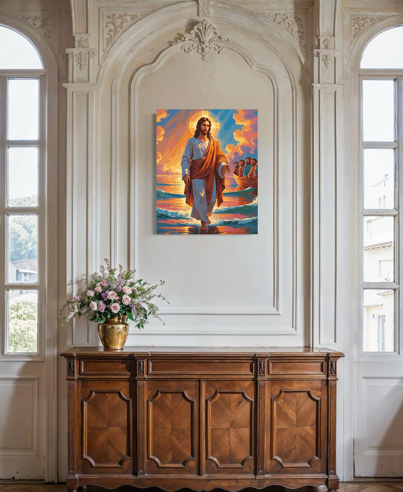 Set Pictură pe numere – Iisus Mergând Pe Apă 6395