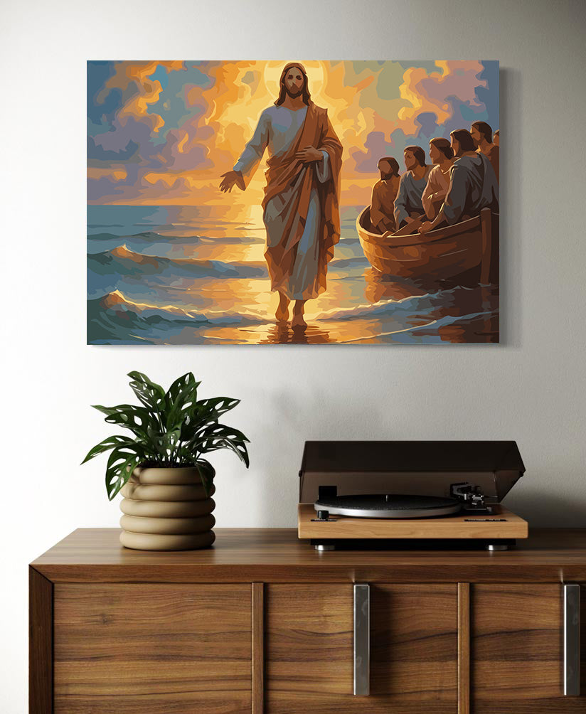 Set Pictură pe numere – Iisus Mergând Pe Apă 6402