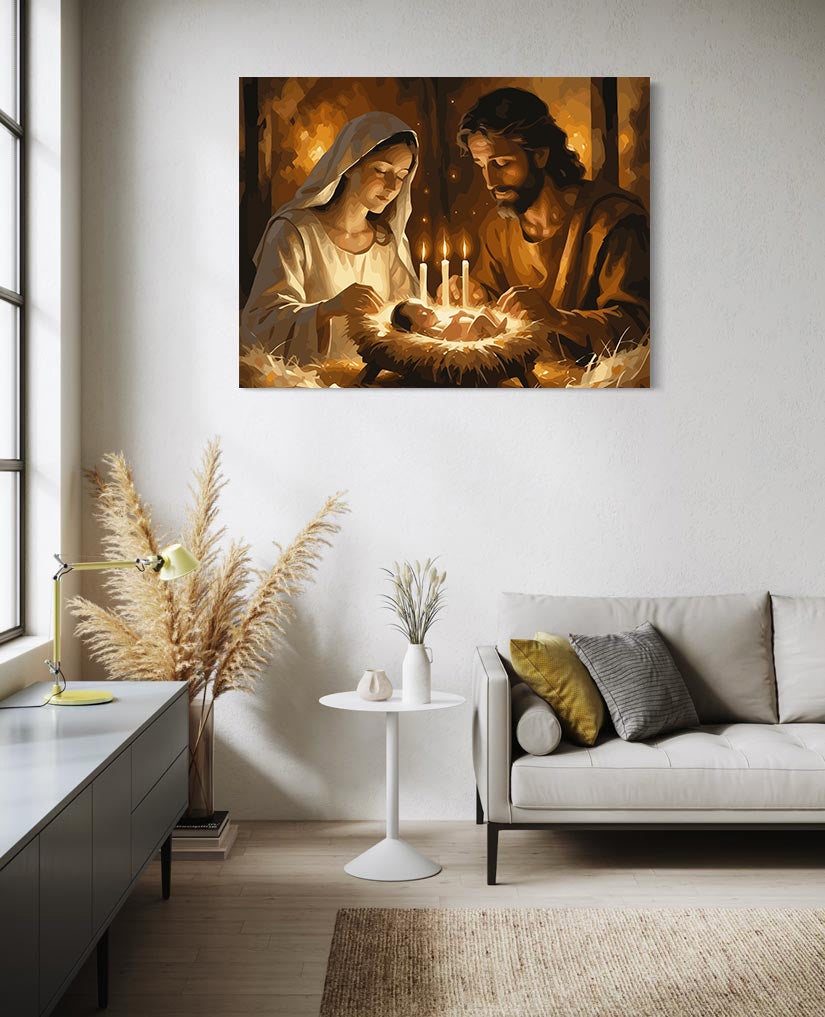 Set Pictură pe numere – Nașterea Domnului 6407