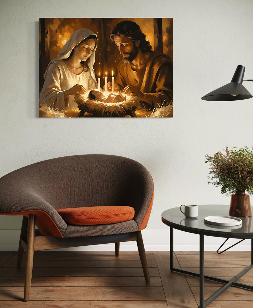 Set Pictură pe numere – Nașterea Domnului 6407