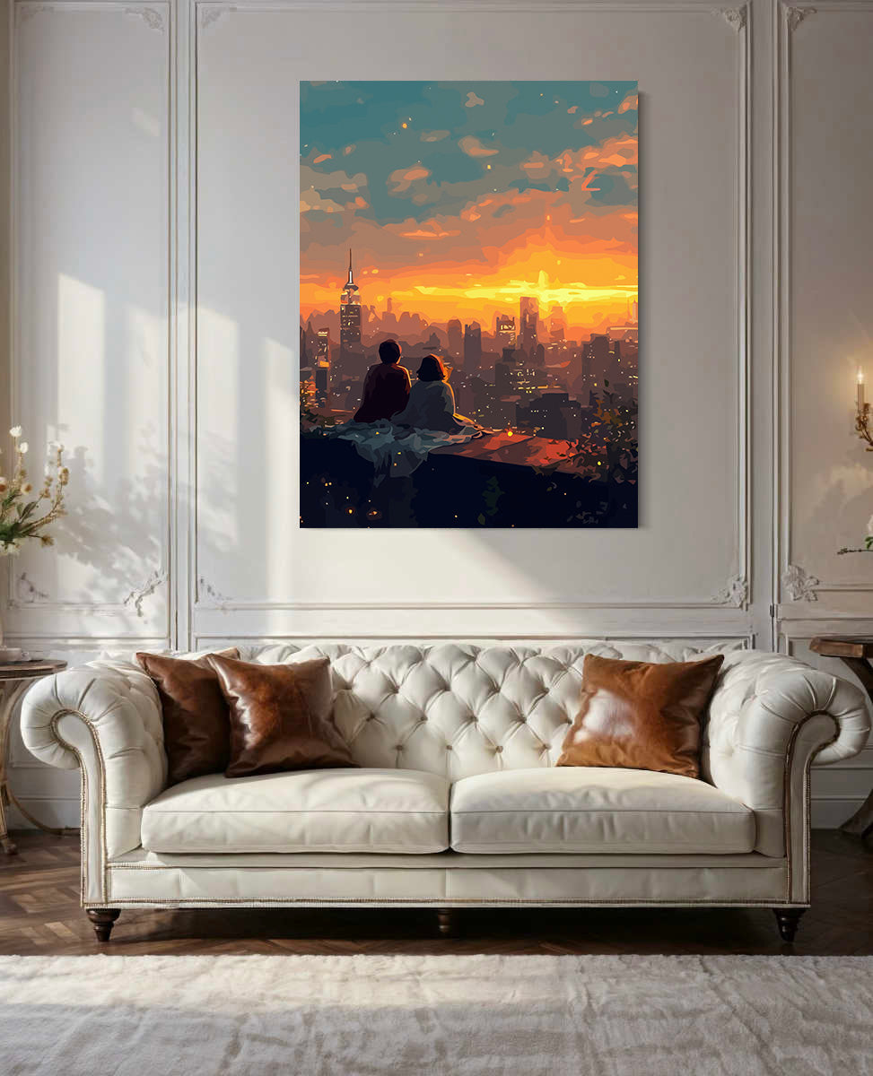 Set Pictură pe numere – Îndrăgostiți La Apus 6423