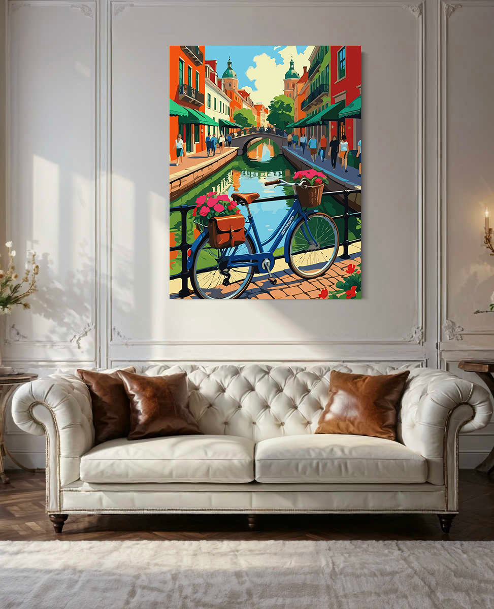Pictura pe Numere – Bicicleta Cu Flori 6453