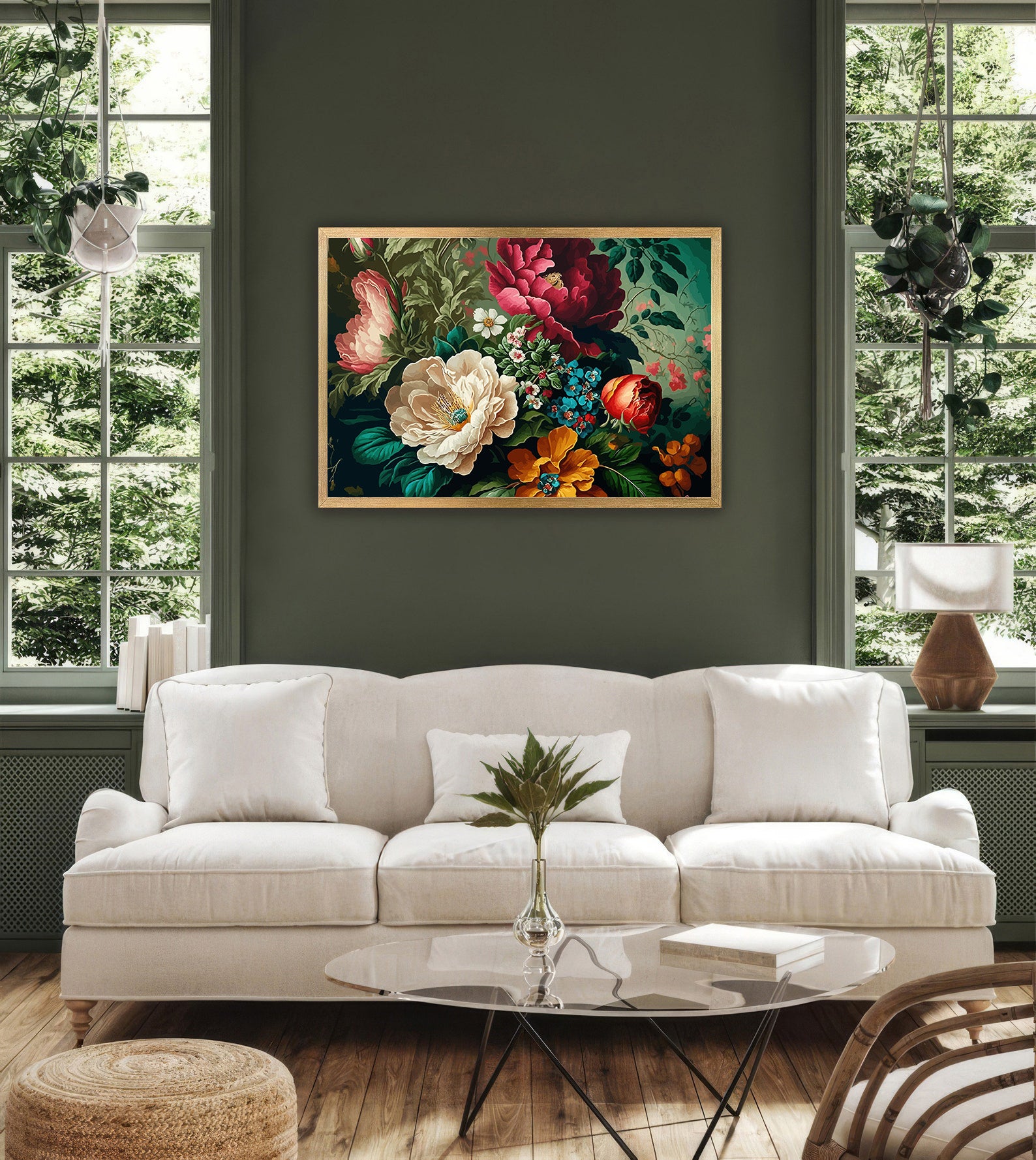 Pictura pe Numere Flori Multicolore 6466