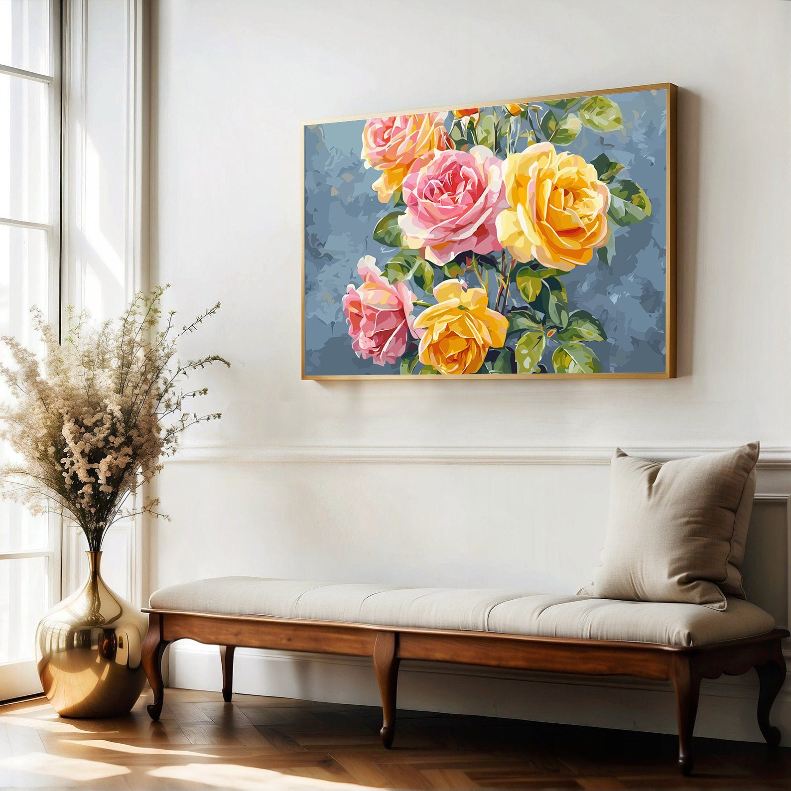 Pictura pe Numere Trandafiri Multicolori 6484
