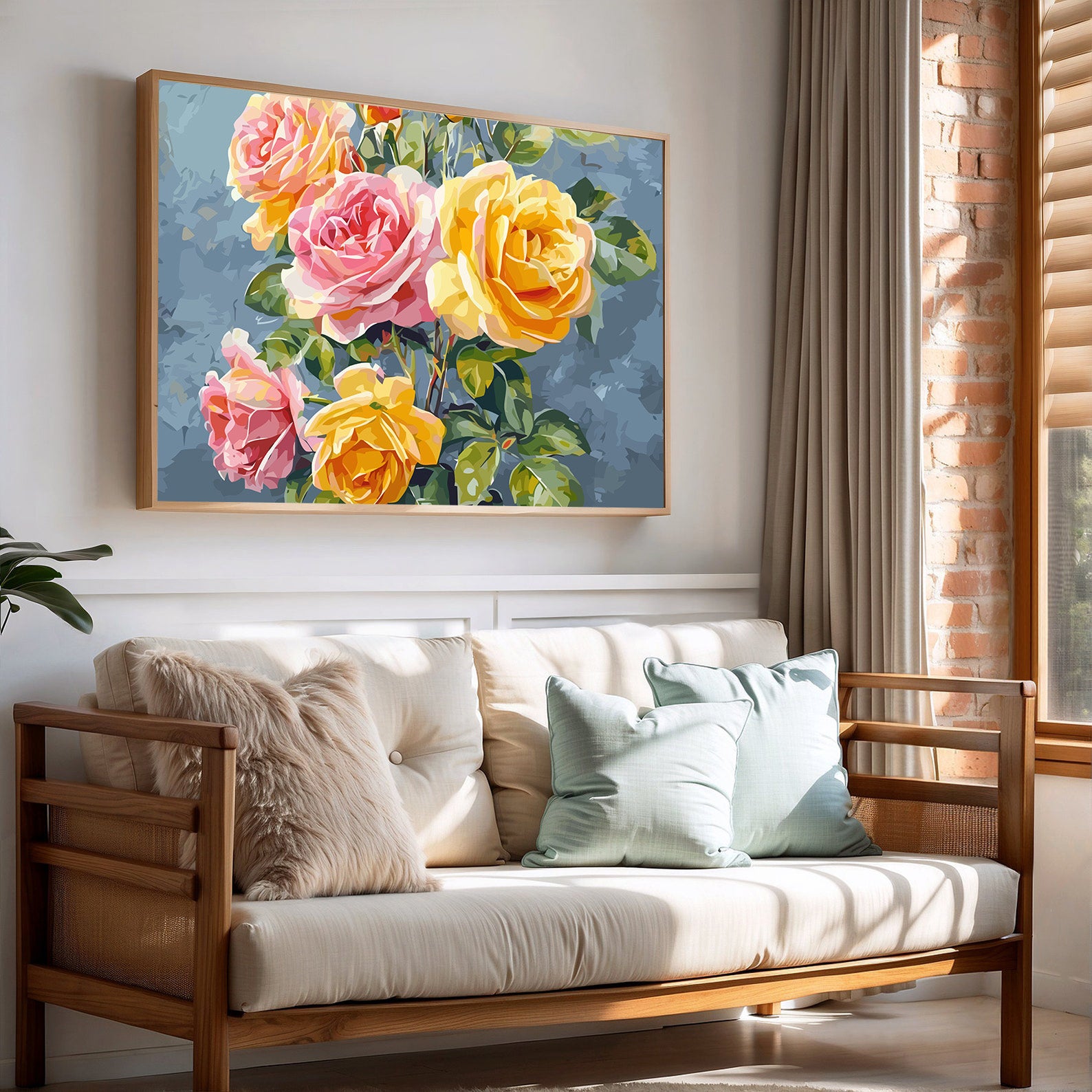 Pictura pe Numere Trandafiri Multicolori 6484
