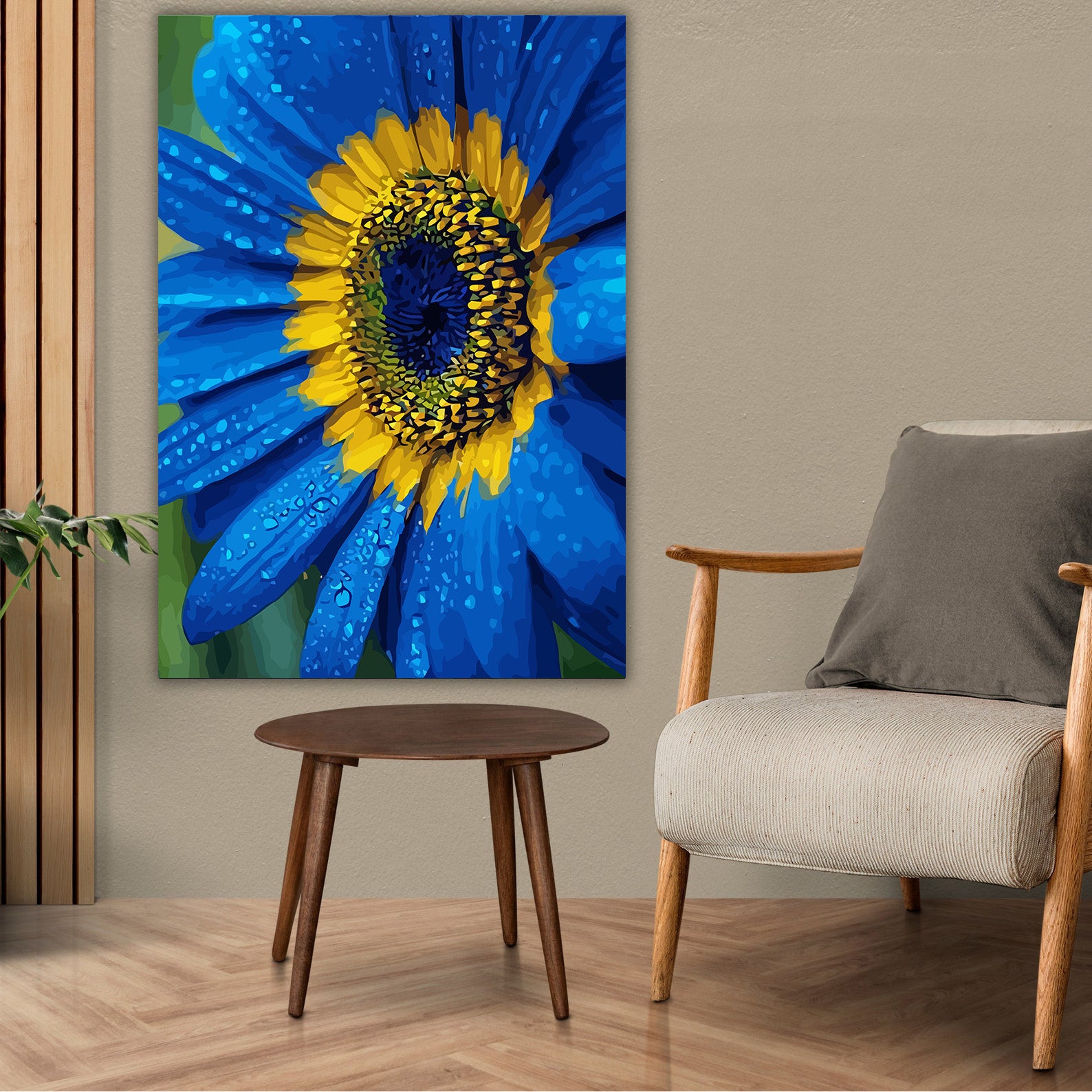 Pictura pe Numere Floarea Albastra 6495