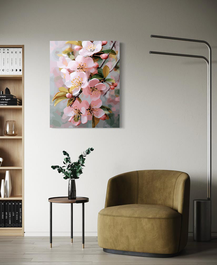 Pictura pe Numere Floare de Cires 6496
