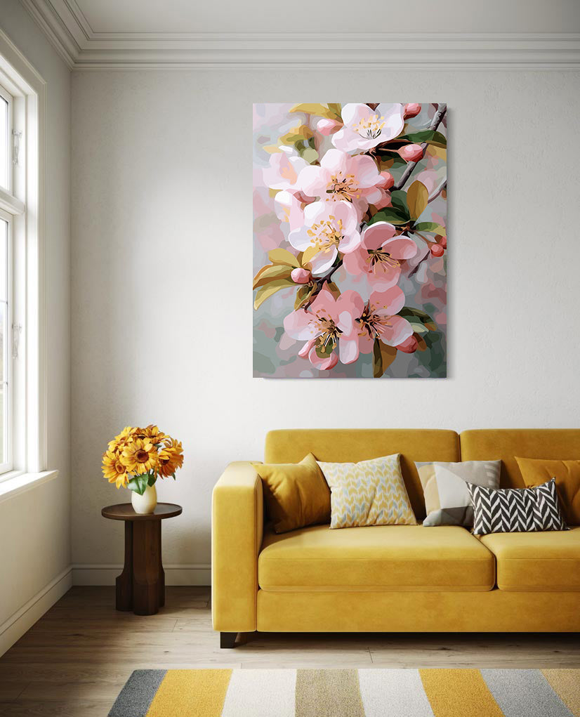 Pictura pe Numere Floare de Cires 6496