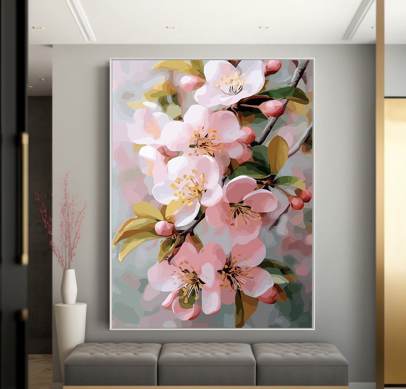 Pictura pe Numere Floare de Cires 6496