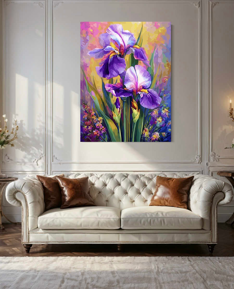 Pictura pe Numere Floare de Iris 6497