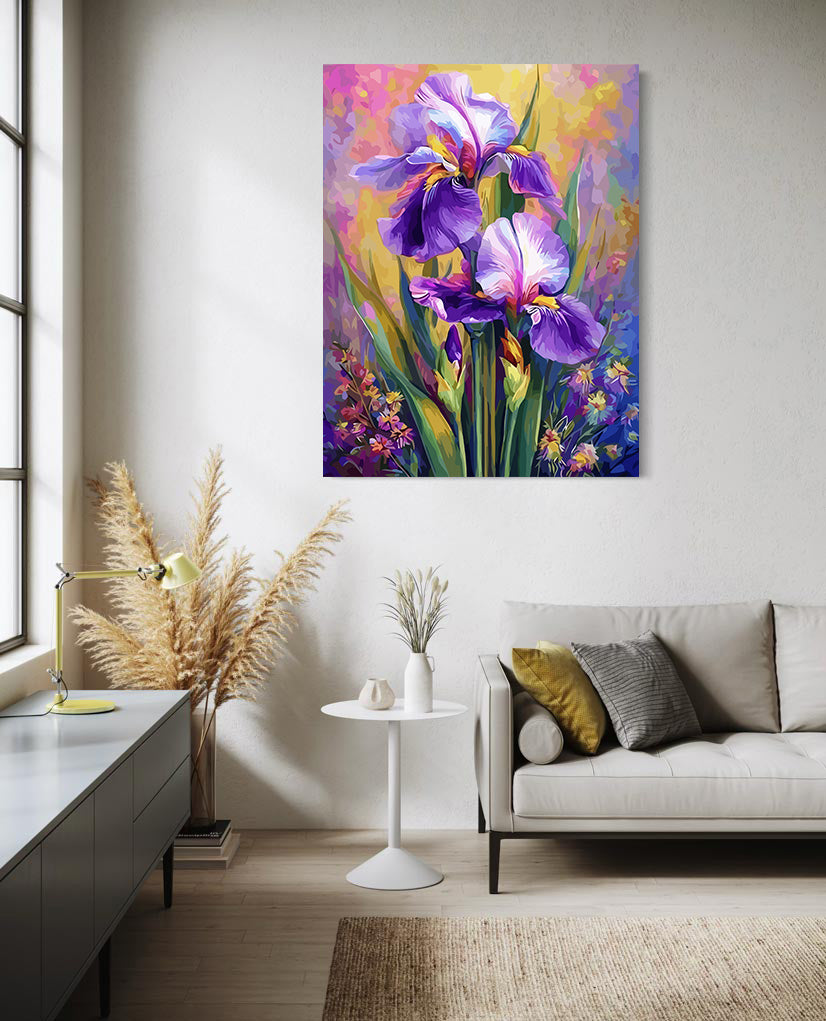 Pictura pe Numere Floare de Iris 6497