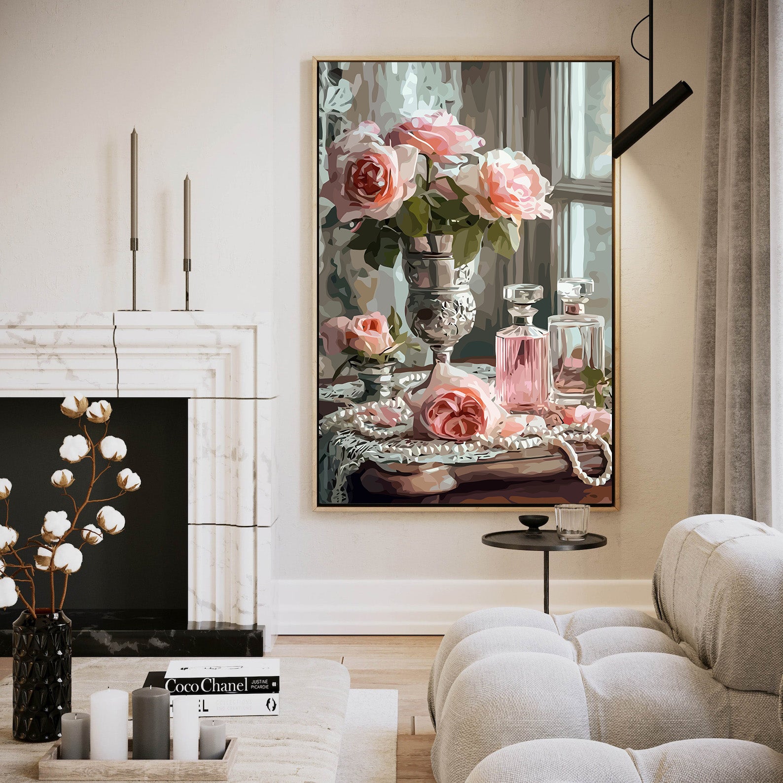 Pictura pe Numere Buchet de Trandafiri Roz 6509