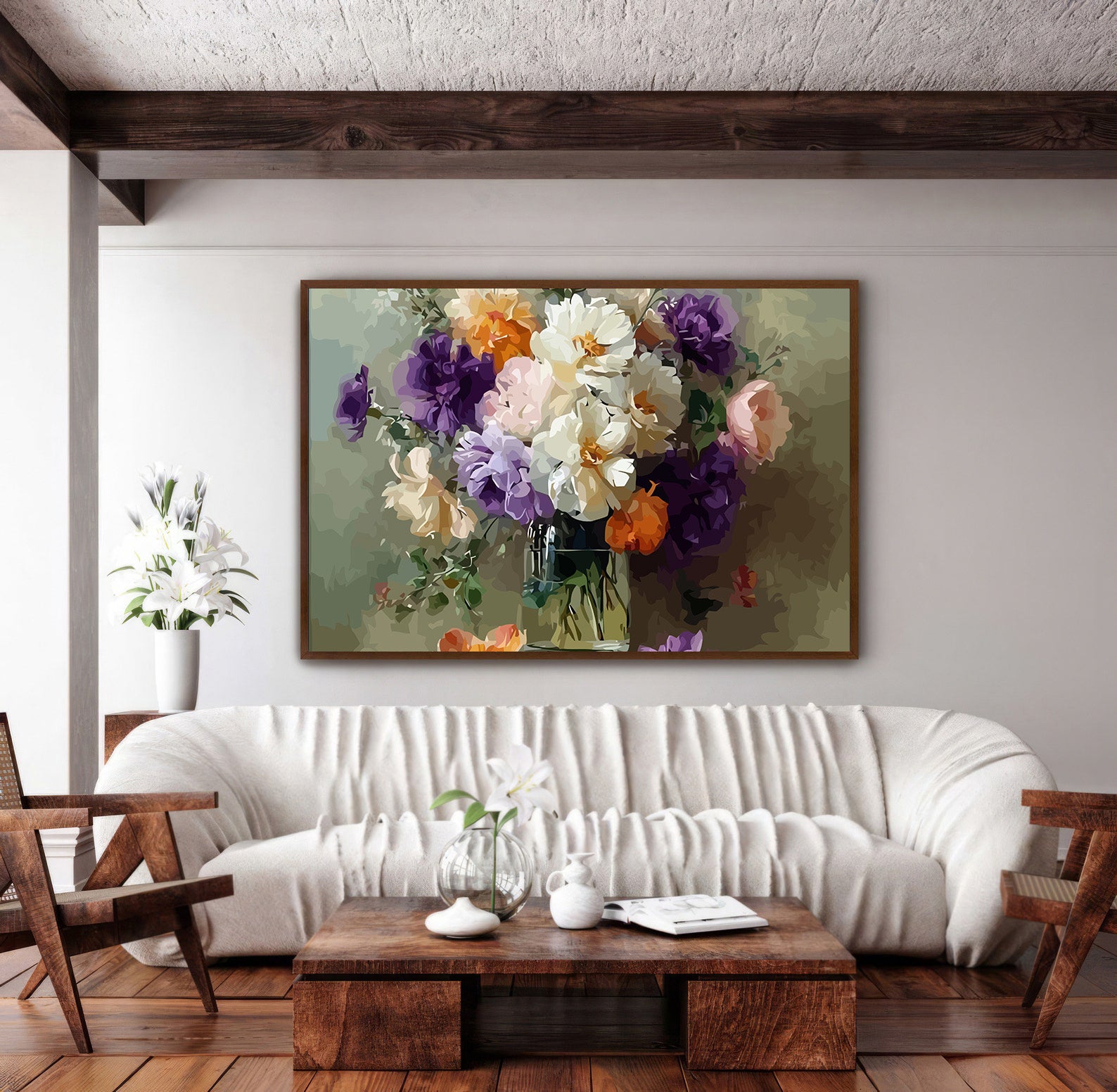 Pictura pe Numere Buchet de Flori 6510